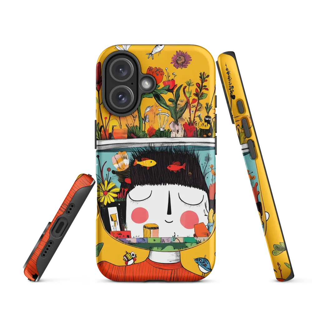 Whimsical Garden Head | Phone Case |  16 | Tough Case | Matte