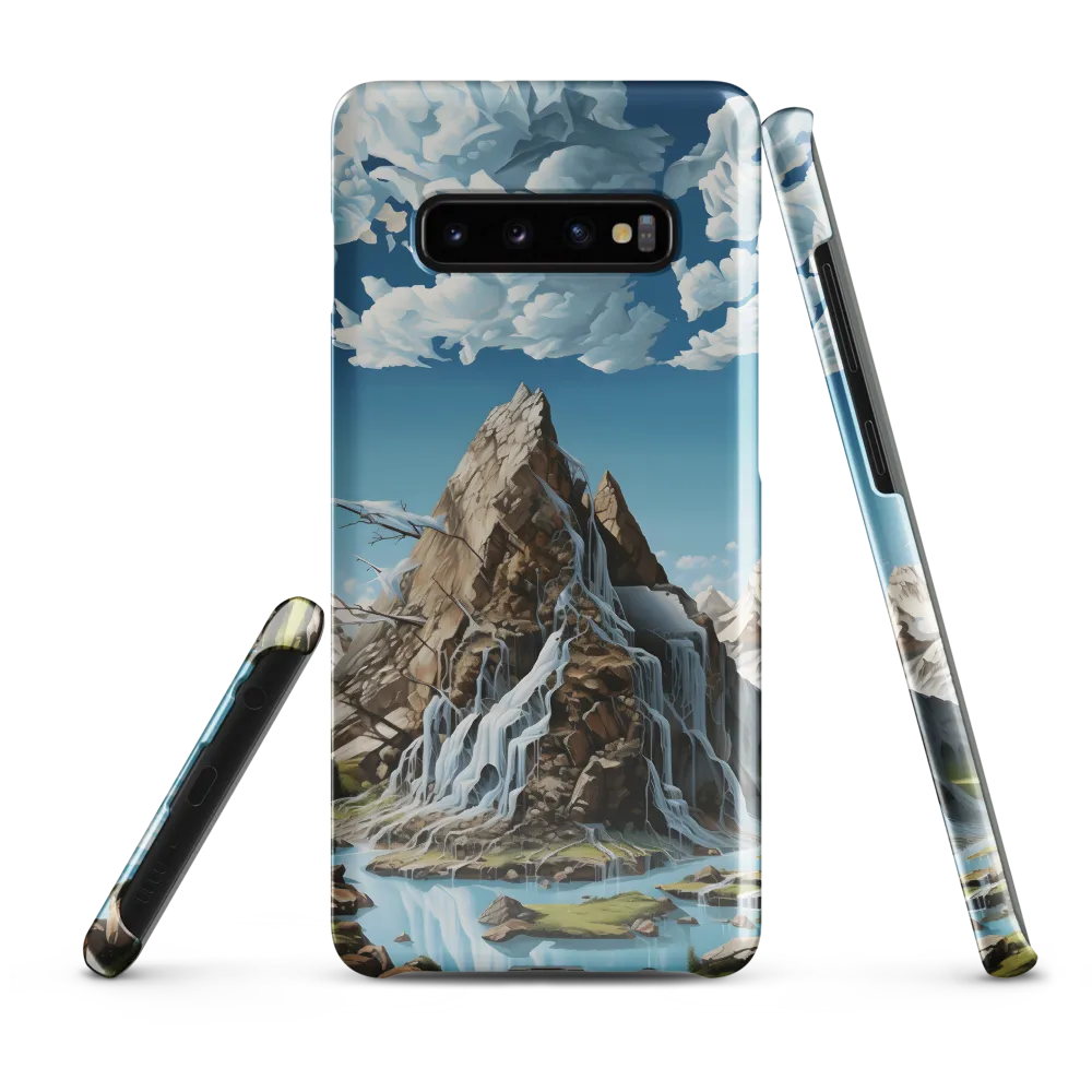 Majestic Cascade: A Mountain Masterpiece | Phone Case |  S10 Plus | Snap Case | Glossy