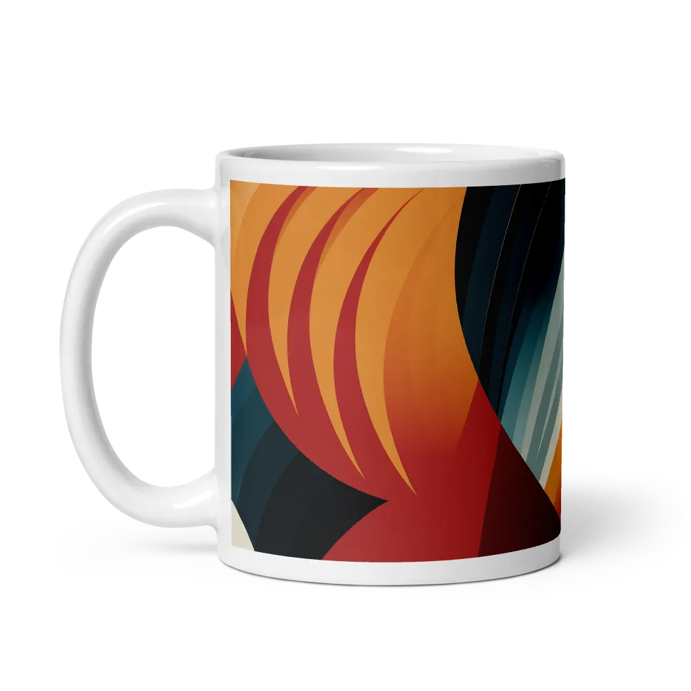 Dynamic Abstractions: A Dance of Forms and Colors | Mug with White inside | 11 oz