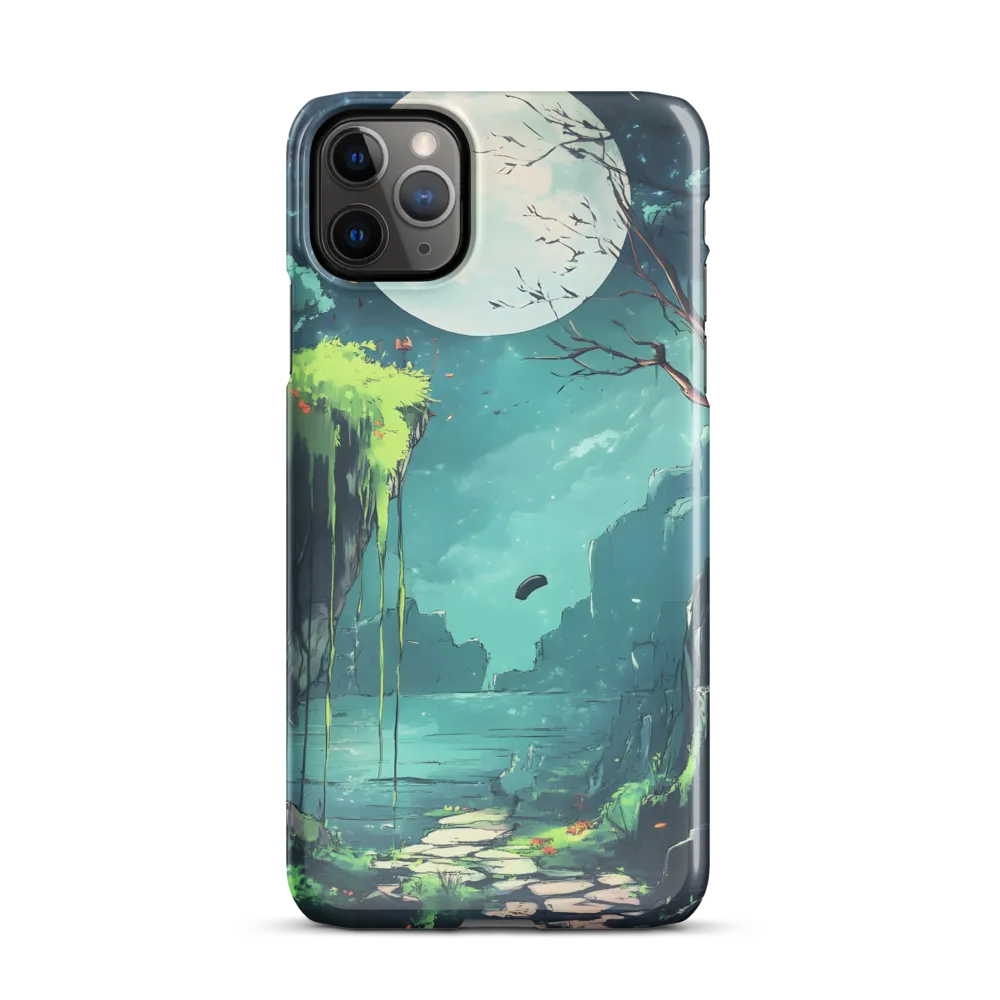 Moonlit Serenity: A Fantastical Landscape | Phone Case |  11 Pro Max | Snap Case | Glossy