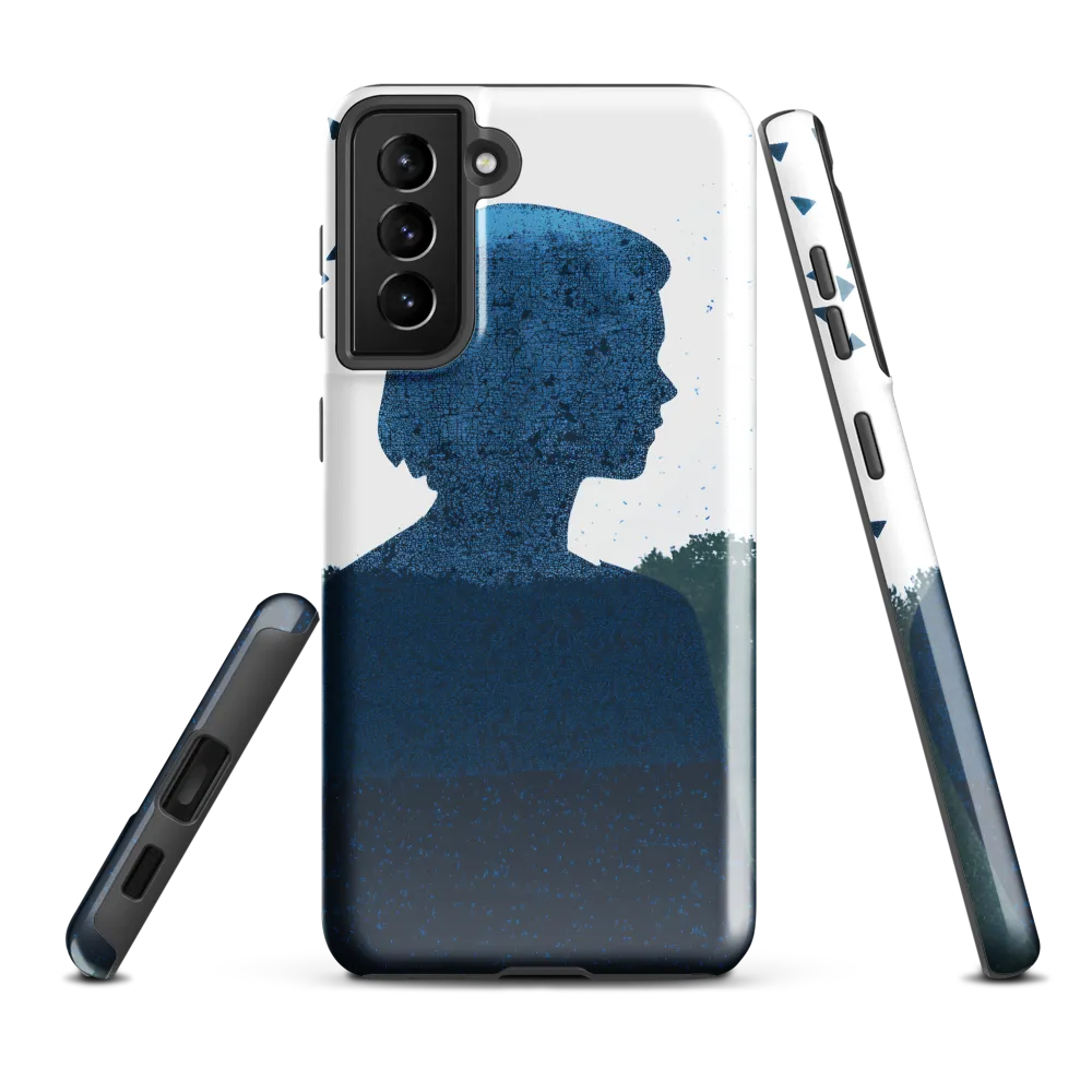 Blue Contemplation | Phone Case |  S21 Plus | Tough Case | Glossy