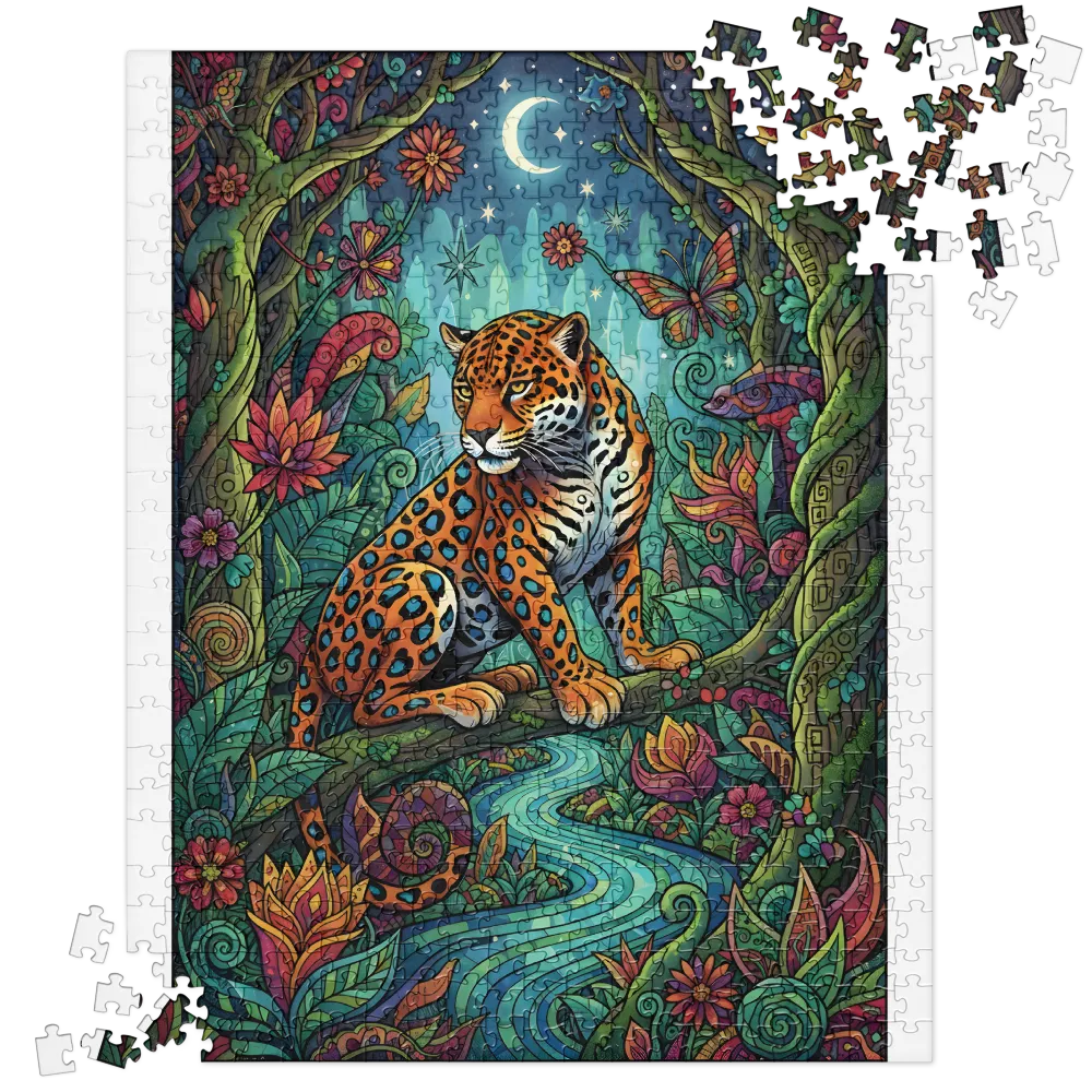 Moonlit Jaguar 
 Jigsaw Puzzle