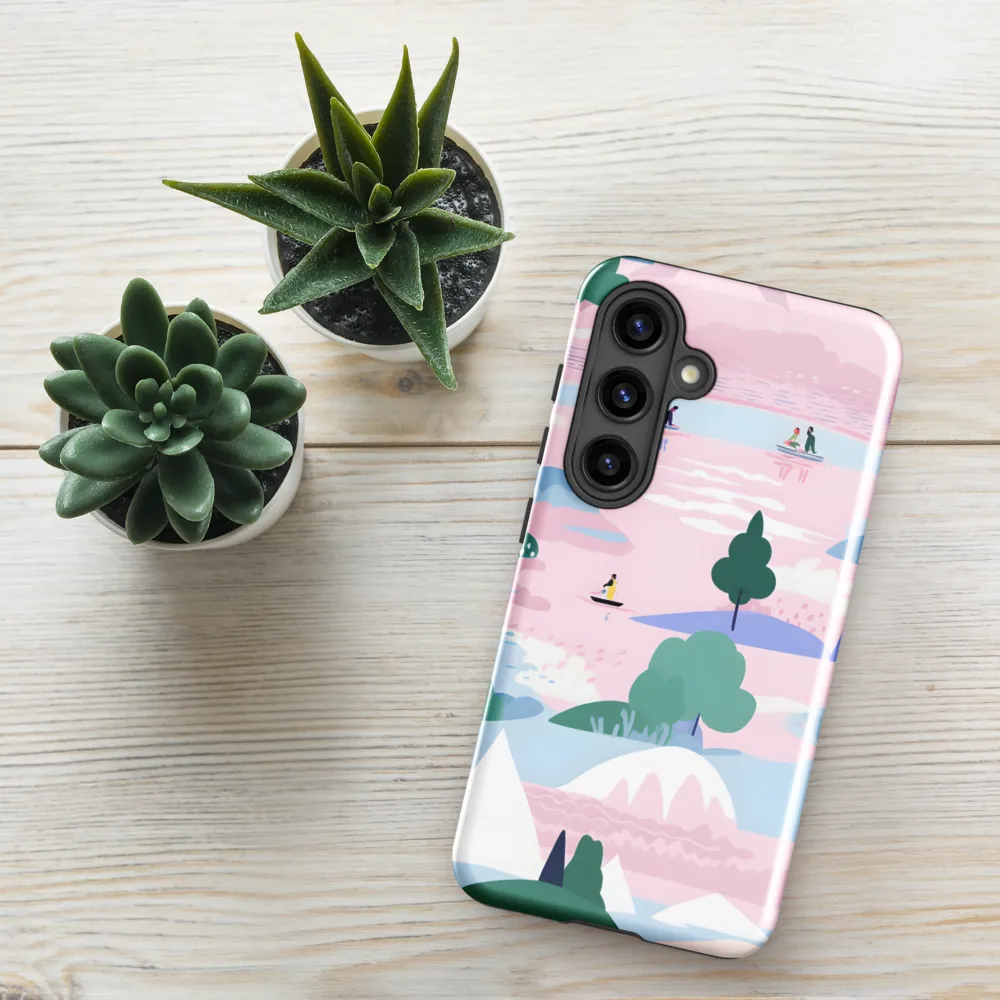 Whimsical Reflections: A Journey Through Landscapes | Phone Case |  S24 | Tough Case | Glossy