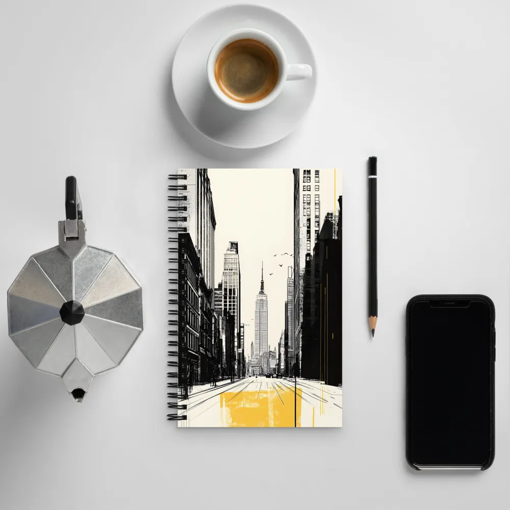 Urban Serenity: Empire State Reflection | Spiral Notebook