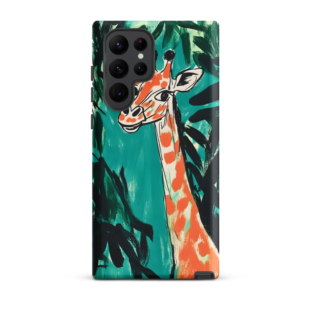 Curious Giraffe in Lush Greenery | Phone Case |  S22 Ultra | Tough Case | Matte