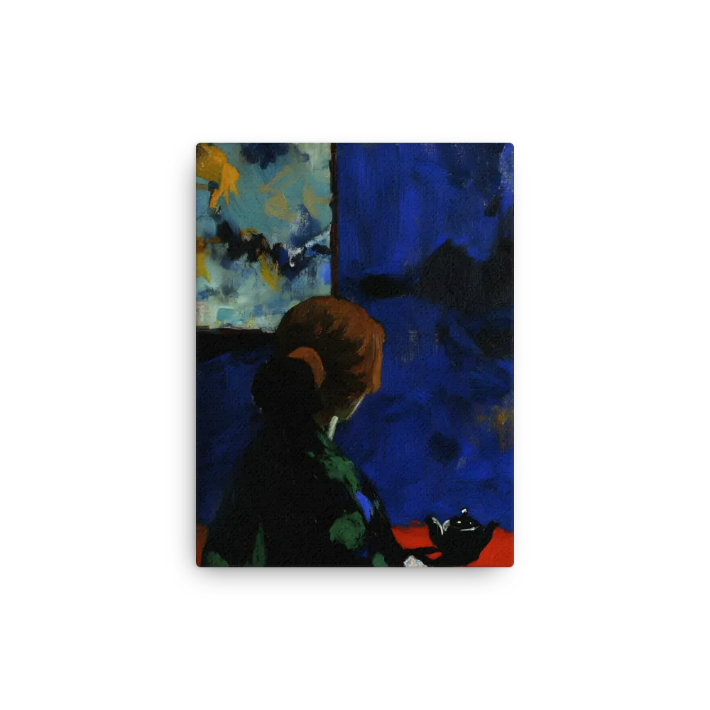 Contemplation Under the Night Sky | Thin Canvas | 9″×12″