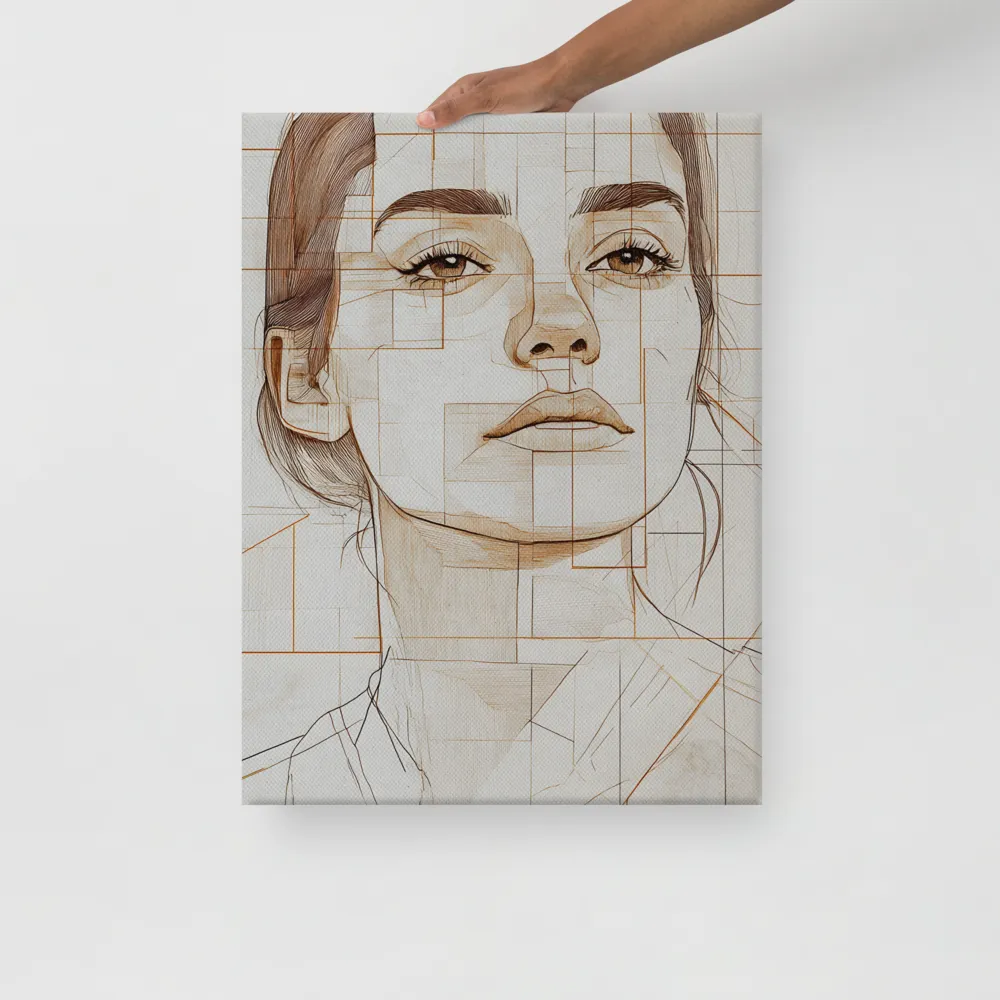 Geometric Serenity: A Minimalist Portrait