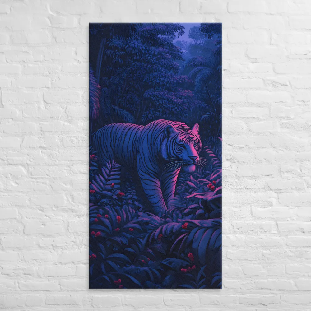 Mystic Prowler: The White Tiger in the Jungle | Canvas | 30″×60″