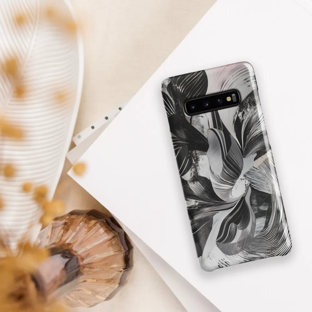 Fluid Harmony in Monochrome | Phone Case |  S10 Plus | Snap Case | Glossy