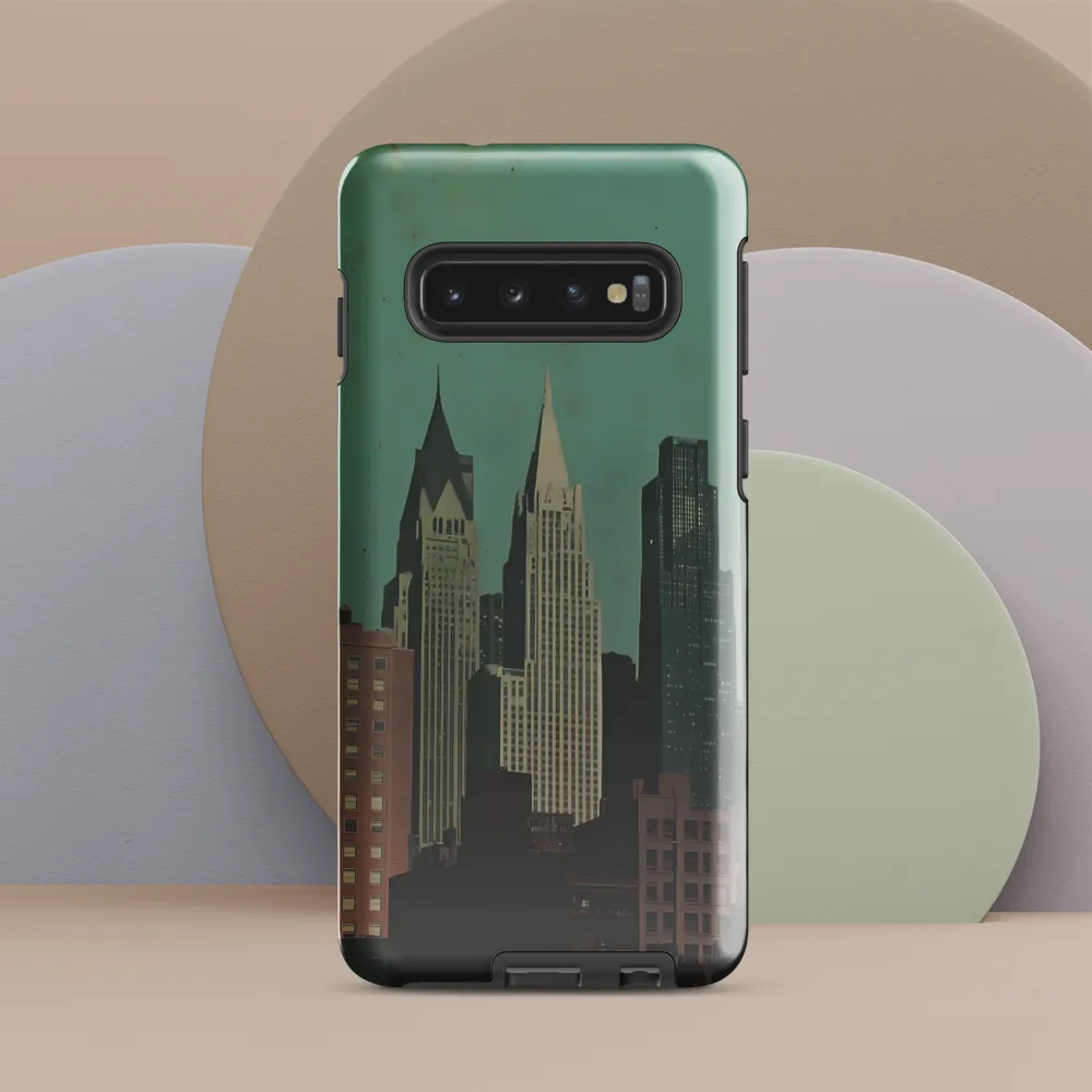 Urban Nostalgia: A Retro Cityscape | Phone Case |  S10 | Tough Case | Glossy