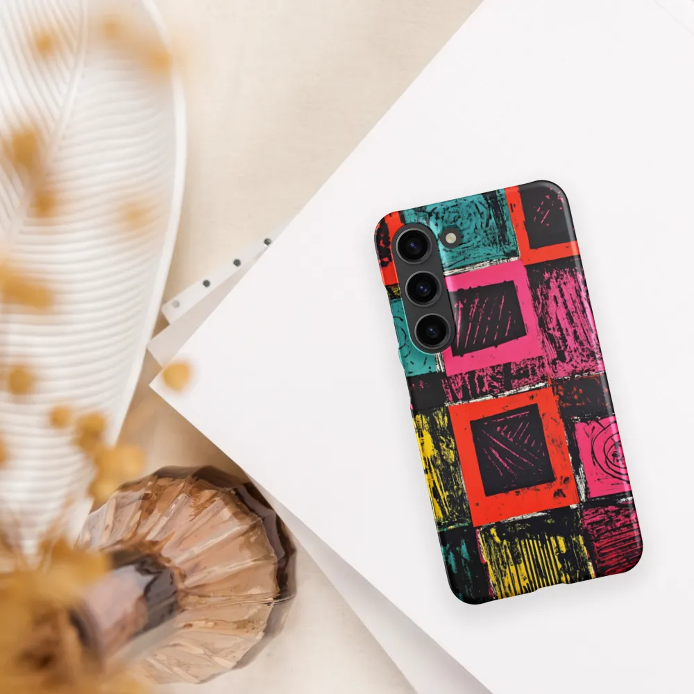 Dynamic Expressions in Geometric Patterns | Phone Case |  S23 | Snap Case | Matte