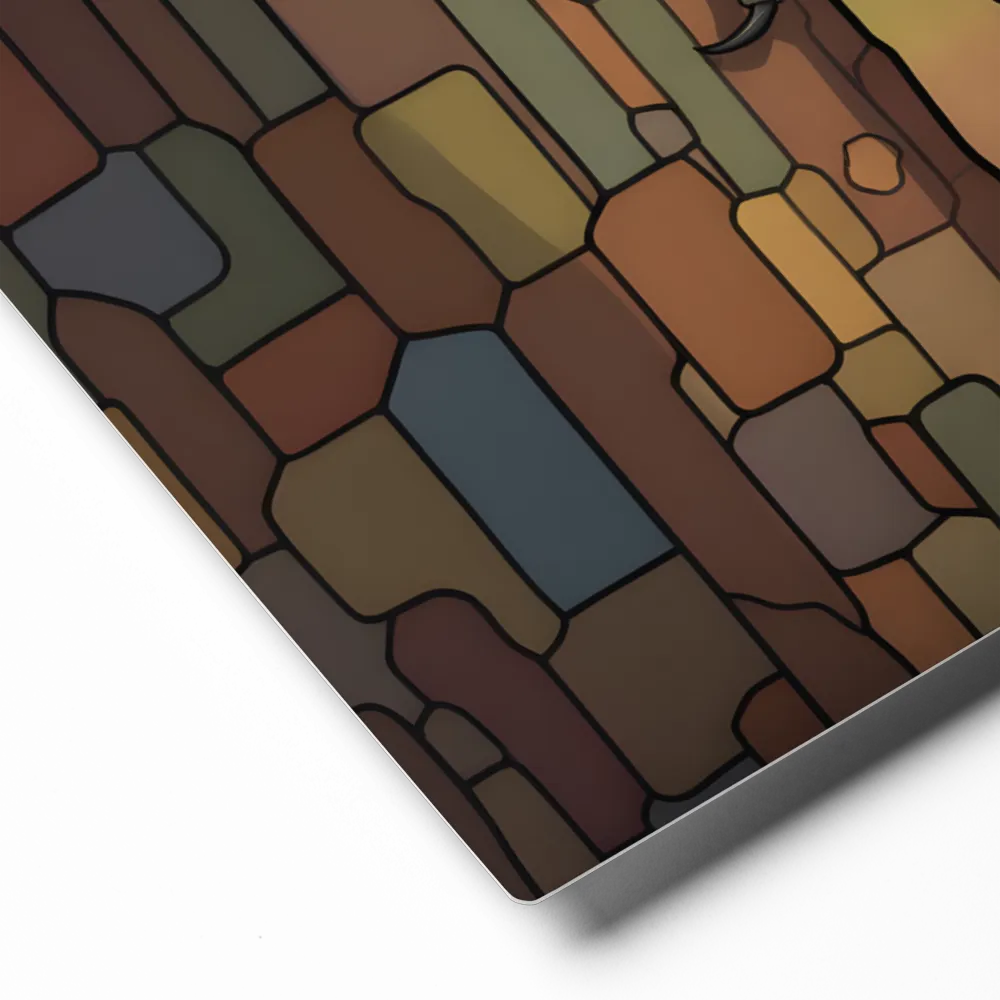 Mosaic Woodpecker 
 Metal Print | 12″x 12″