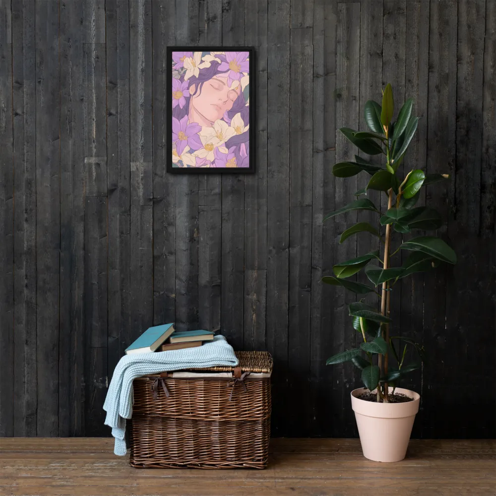 Harmony in Bloom | Canvas with Black Frame | 12″×18″