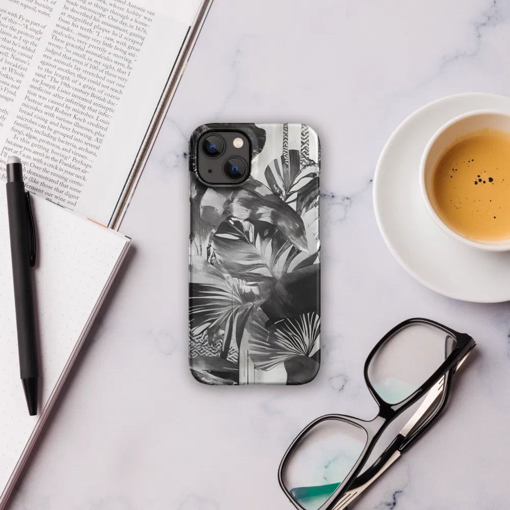 Monochrome Serenity in Tropical Foliage