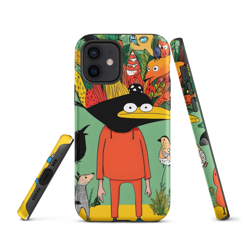 Whimsical Encounter in a Colorful Jungle