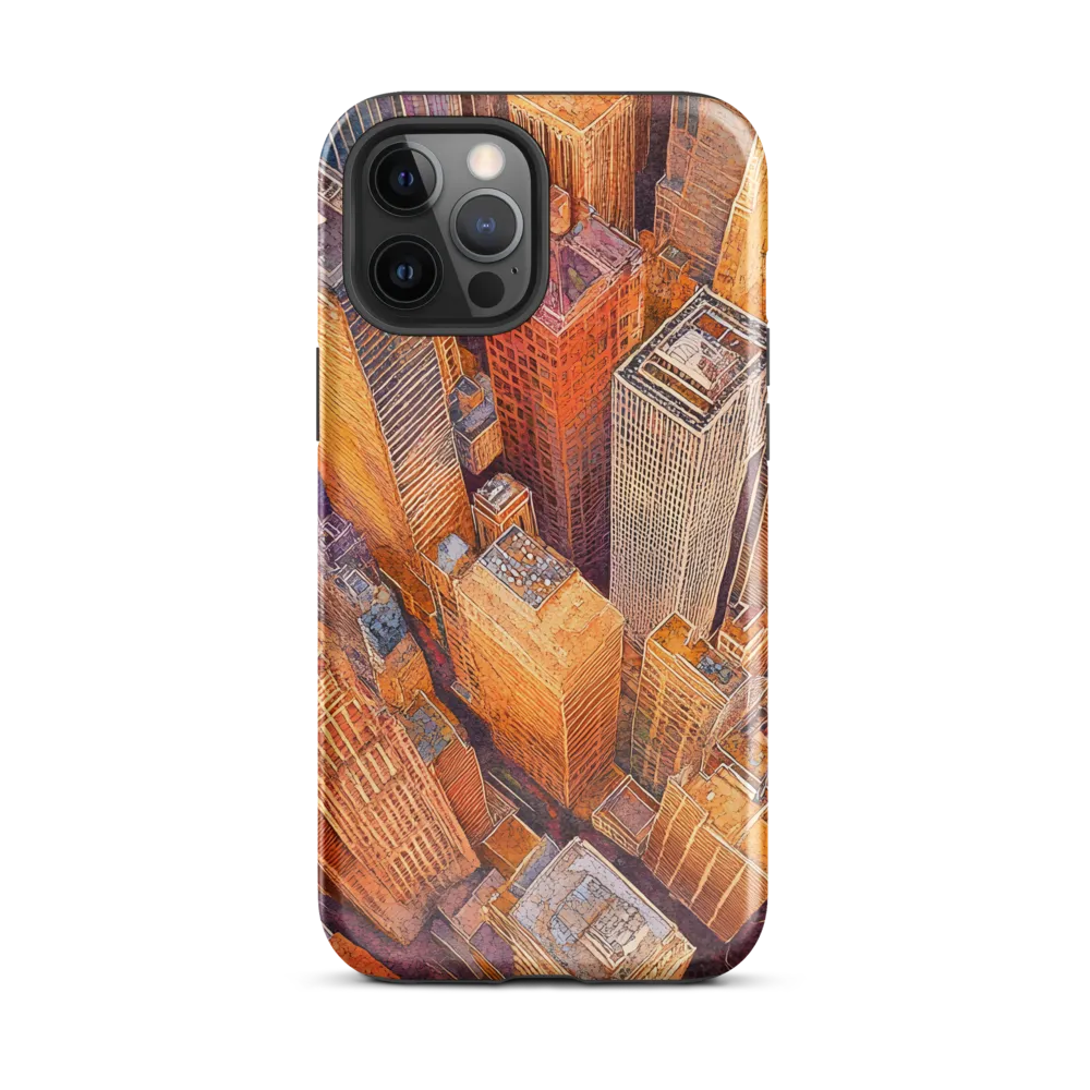 Urban Symphony in Orange and Purple
