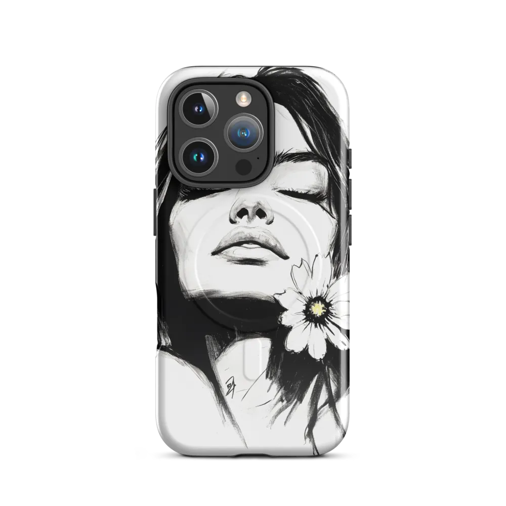 Serenity in Ink | Phone Case |  16 Pro | MagSafe® Tough Case | Glossy