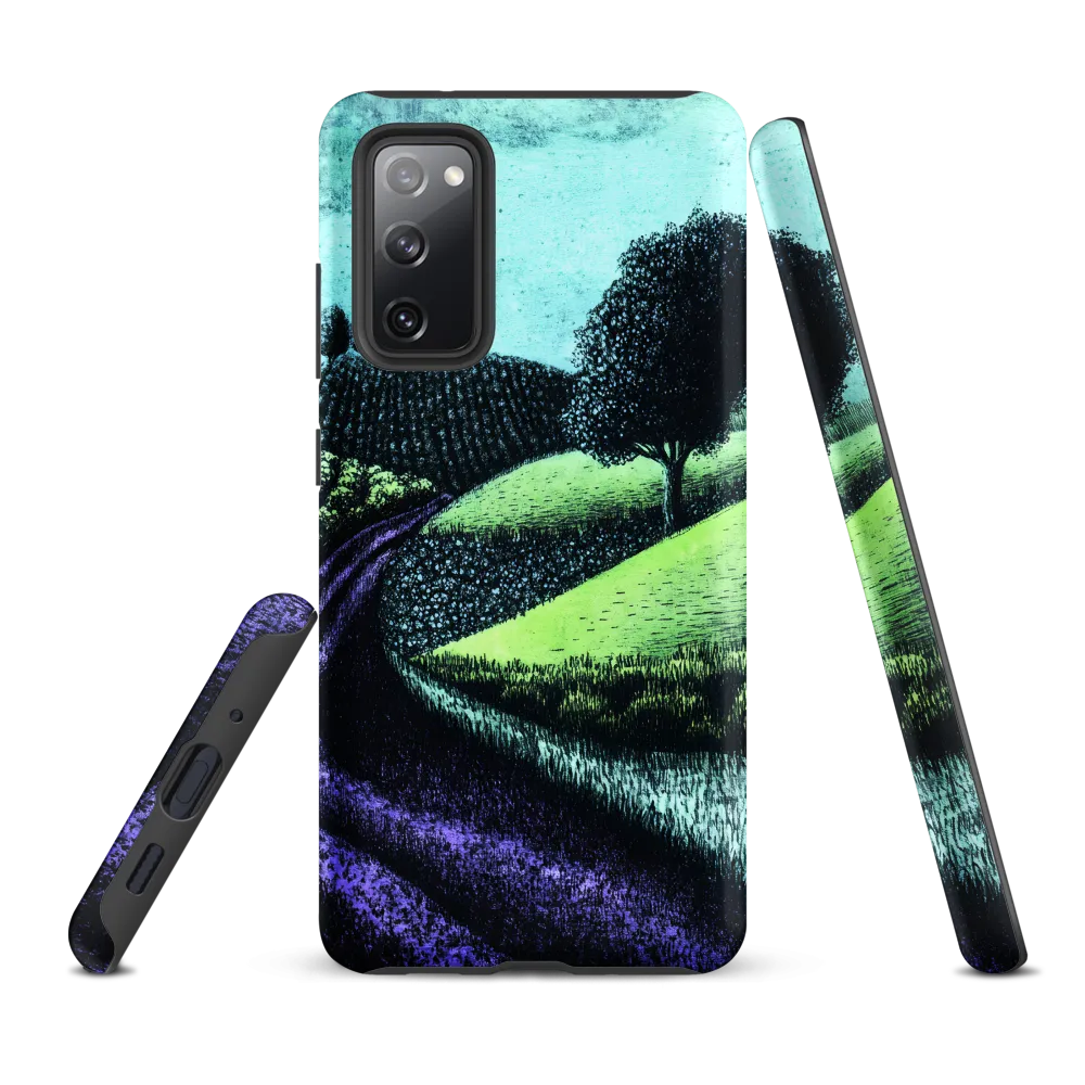 Winding Serenity: A Modern Landscape | Phone Case |  S20 FE | Tough Case | Matte