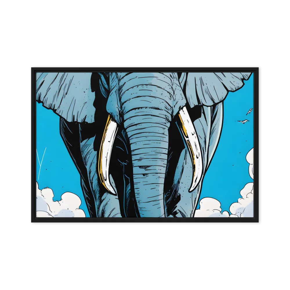 Majestic Presence: The Elephant | Canvas with Black Frame | 20″×30″