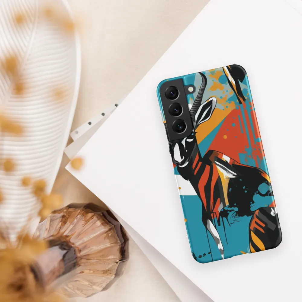 Dynamic Antelope in Vivid Abstract