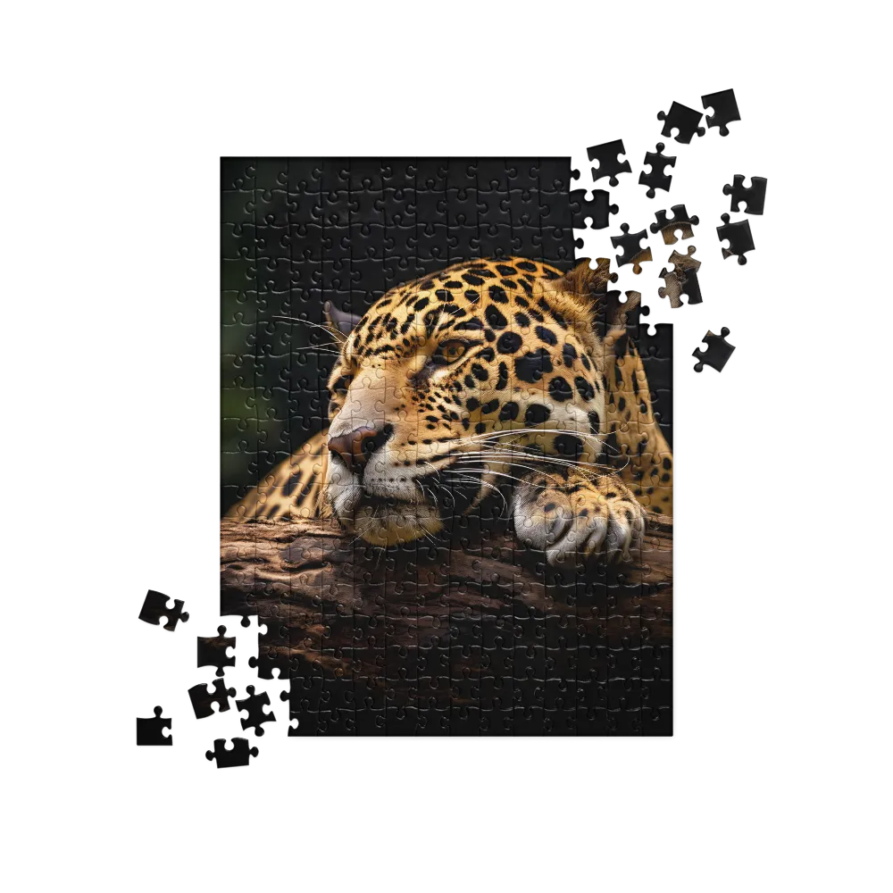 Tranquil Majesty: The Resting Leopard | Jigsaw Puzzle | 252 pieces