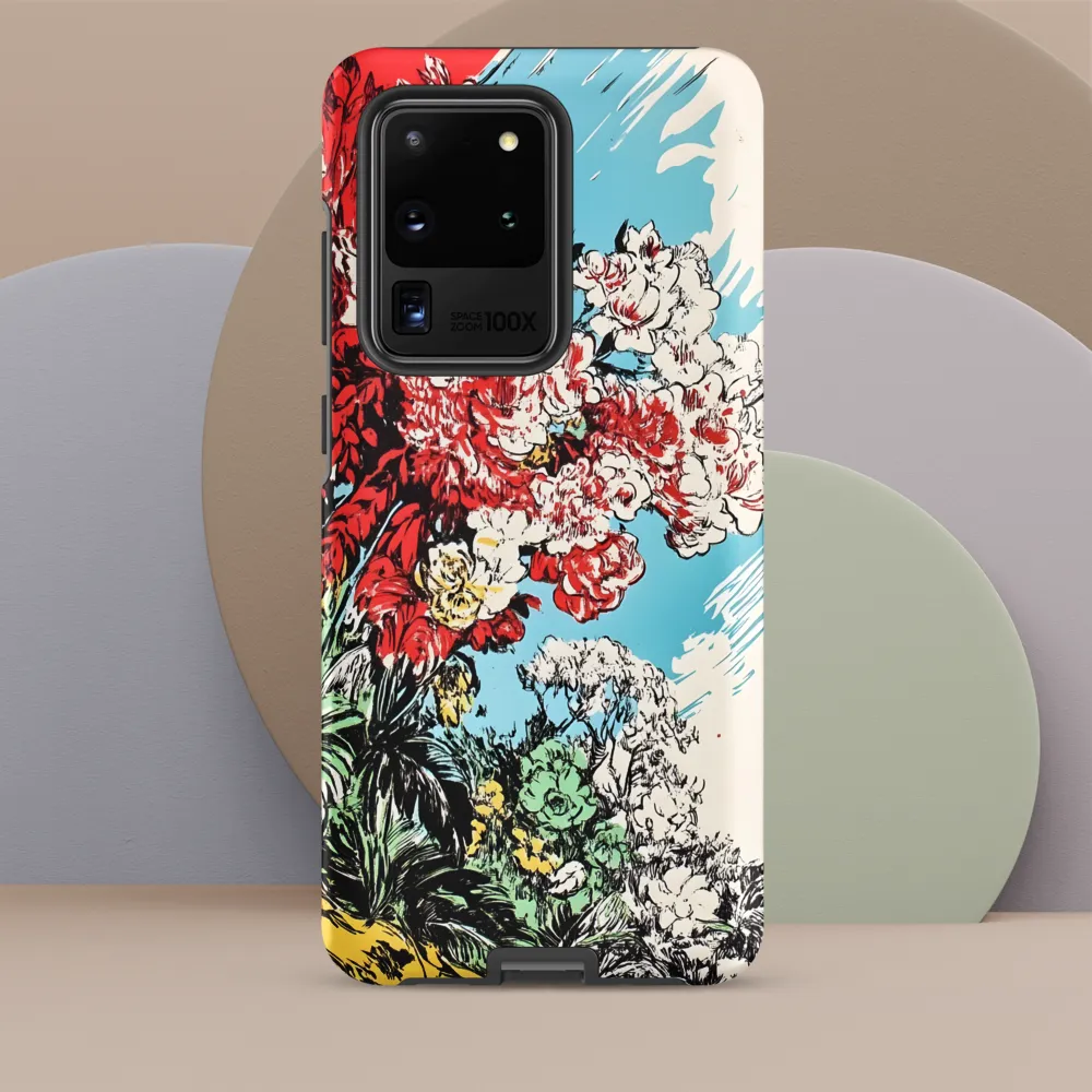 Floral Symphony in Bold Colors | Phone Case |  S20 Ultra | Tough Case | Matte