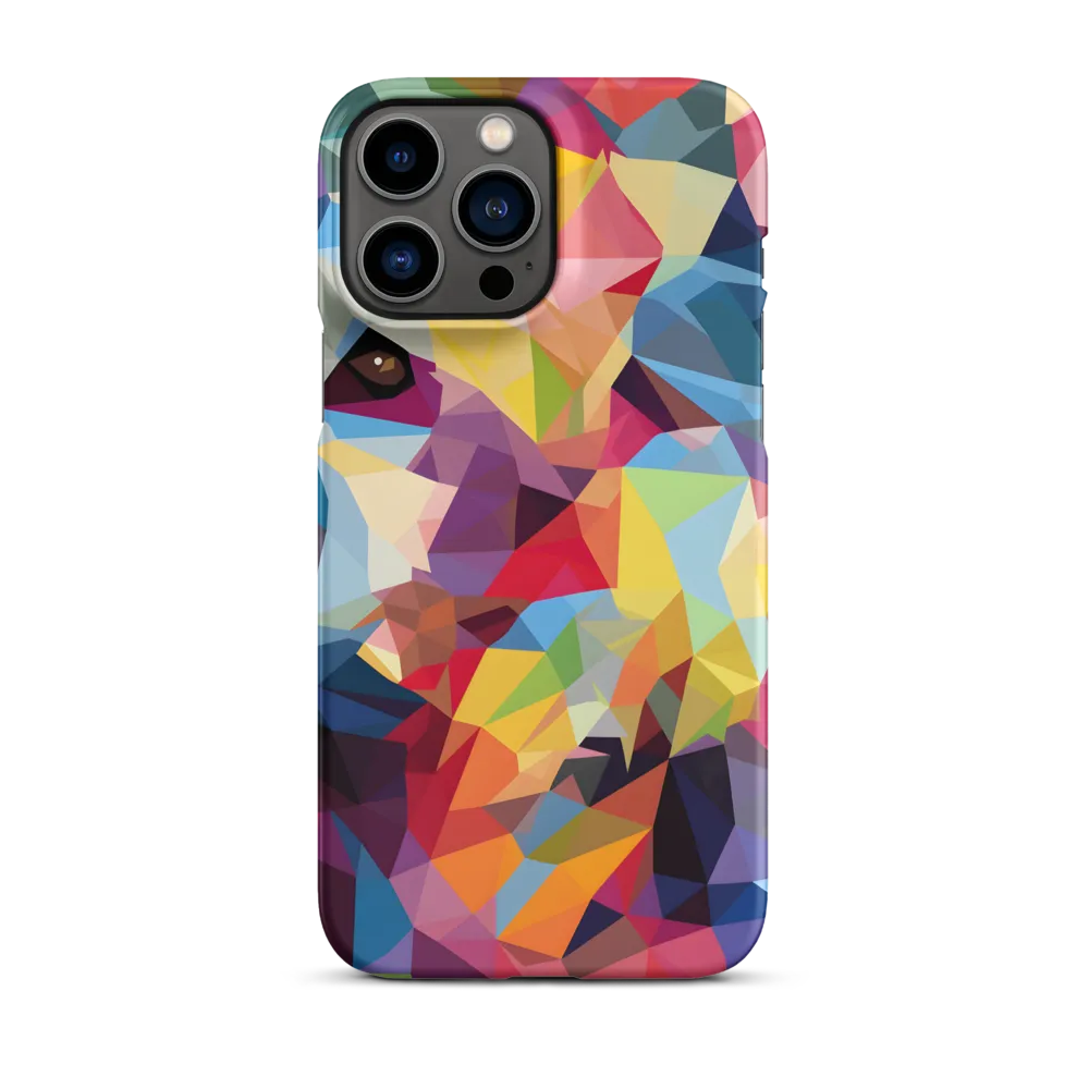 Playful Geometry: The Bear's Face | Phone Case |  13 Pro Max | Snap Case | Matte