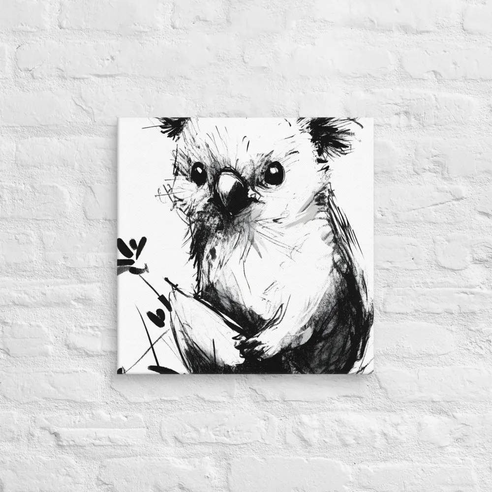Whimsical Koala in Ink | Canvas | 18″×18″