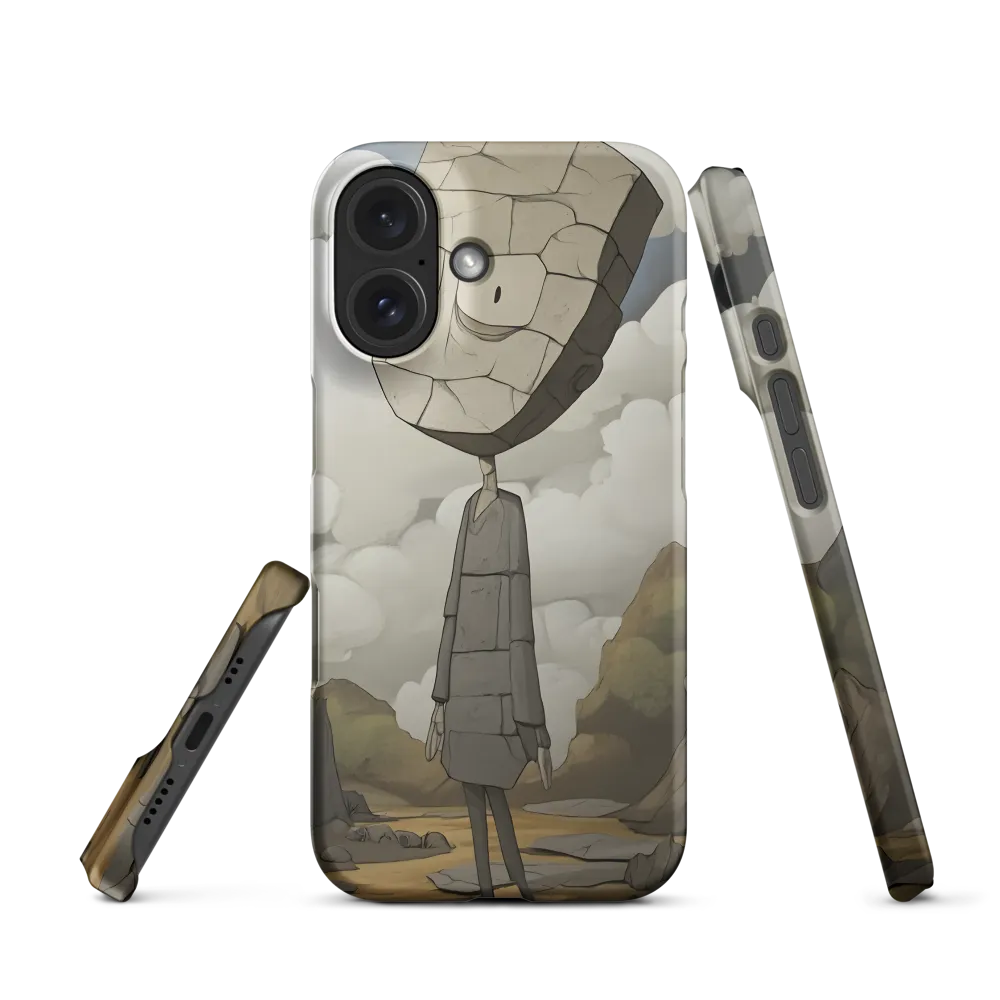 Whimsical Stone Figure in a Rocky Landscape | Phone Case |  16 | Snap Case | Matte
