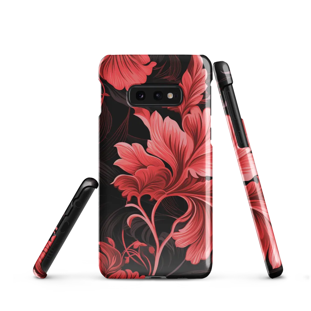 Tropical Elegance in Red | Phone Case |  S10e | Snap Case | Glossy