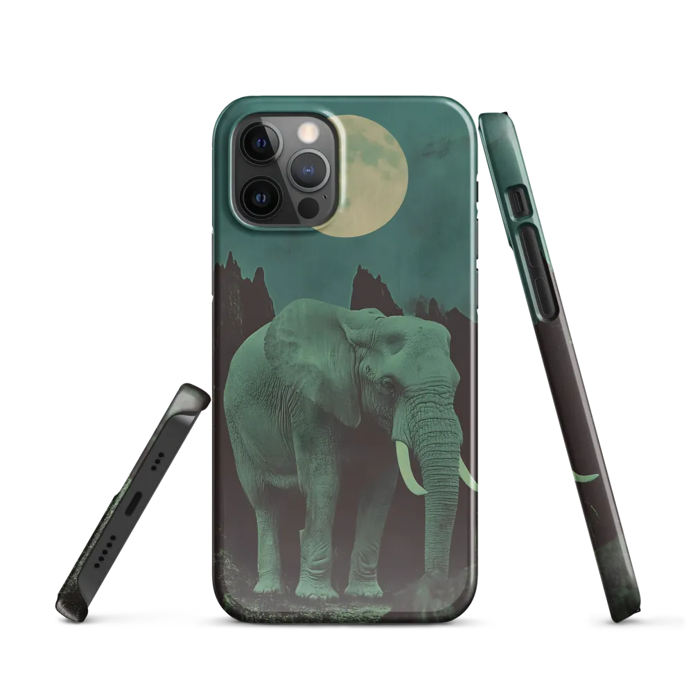 Ethereal Presence: Elephant Under a Full Moon