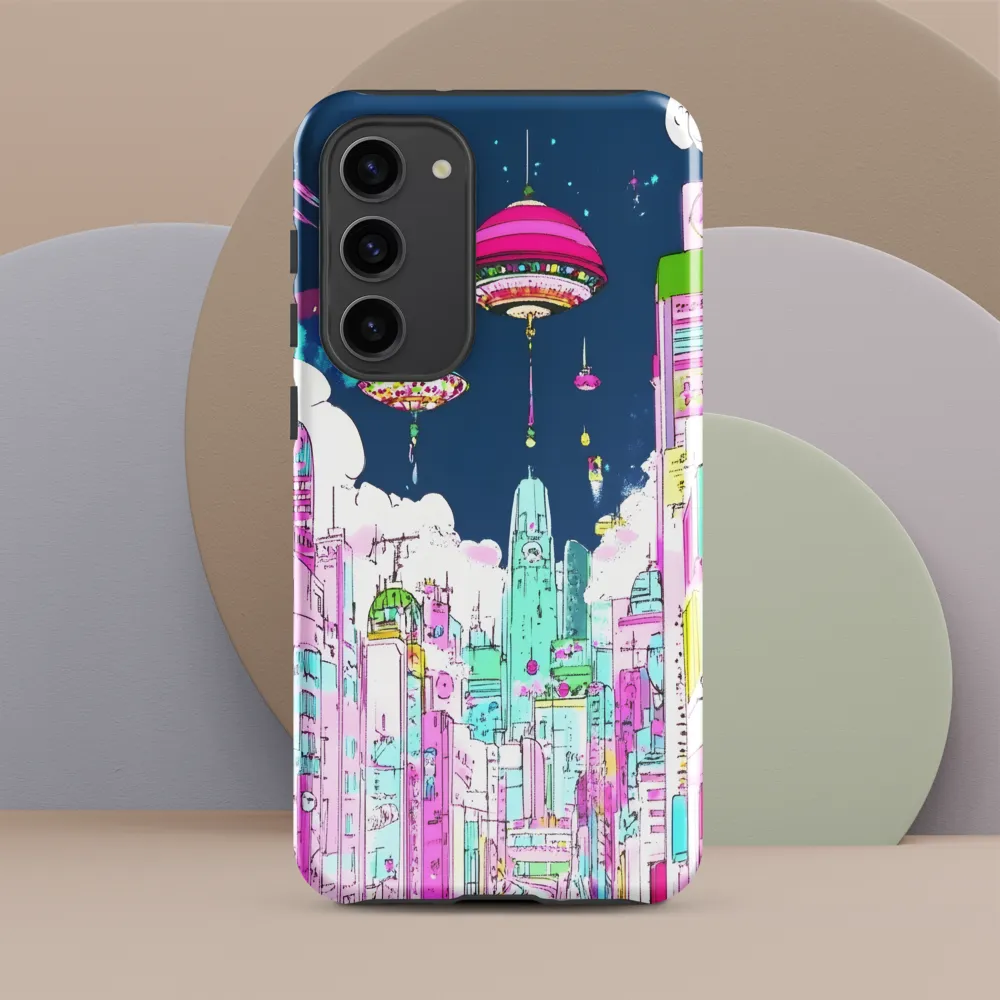 Futuristic Cityscape with Floating Structures