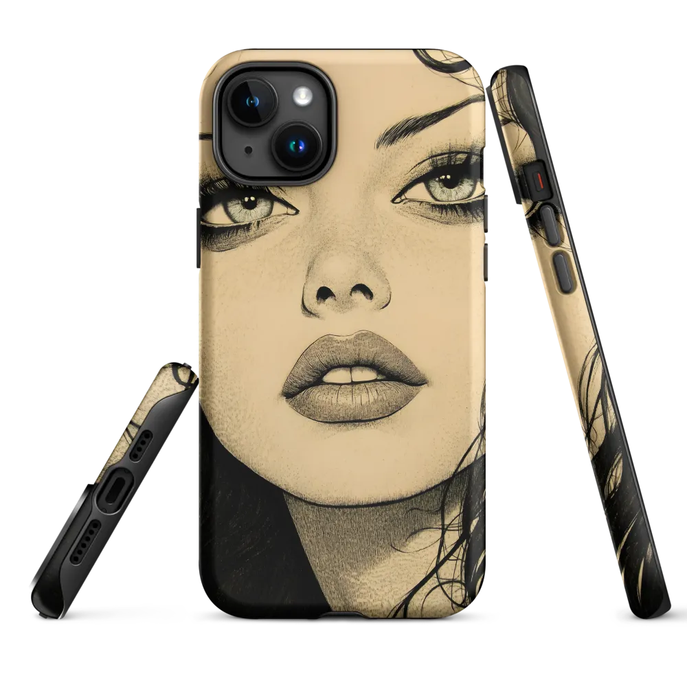 Enigmatic Gaze | Phone Case |  15 Plus | Tough Case | Matte