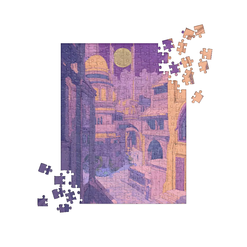 Moonlit Fantasy City