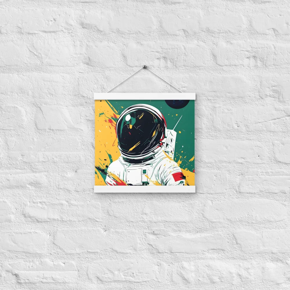 Galactic Explorer: A Modern Odyssey | Poster With White Wood Hanger | 12″×12″