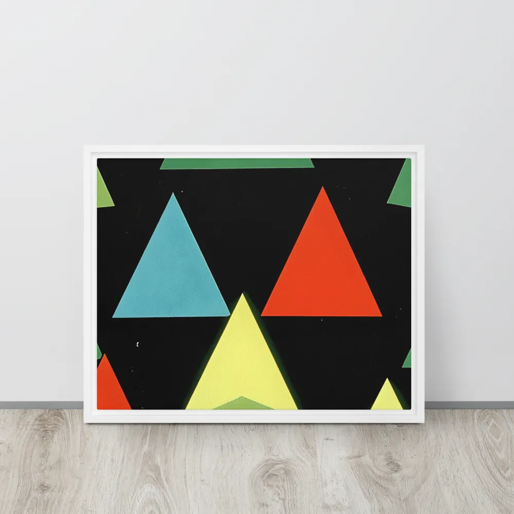 Geometric Harmony in Color | Canvas with White Frame | 16″×20″
