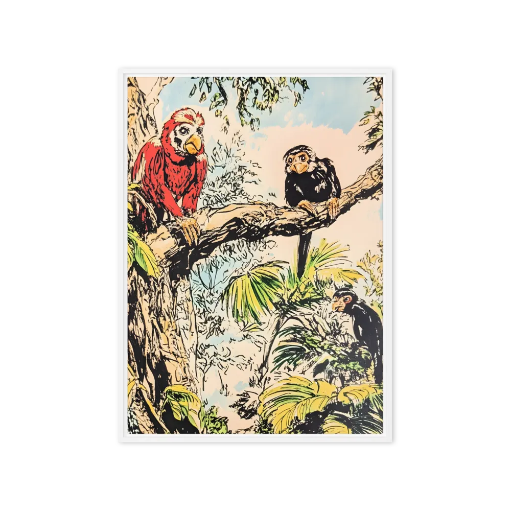 Jungle Harmony | Canvas with White Frame | 20″×28″