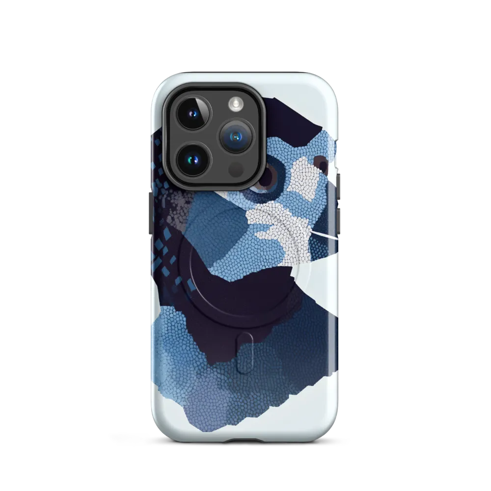 Abstract Avian Portrait in Blue