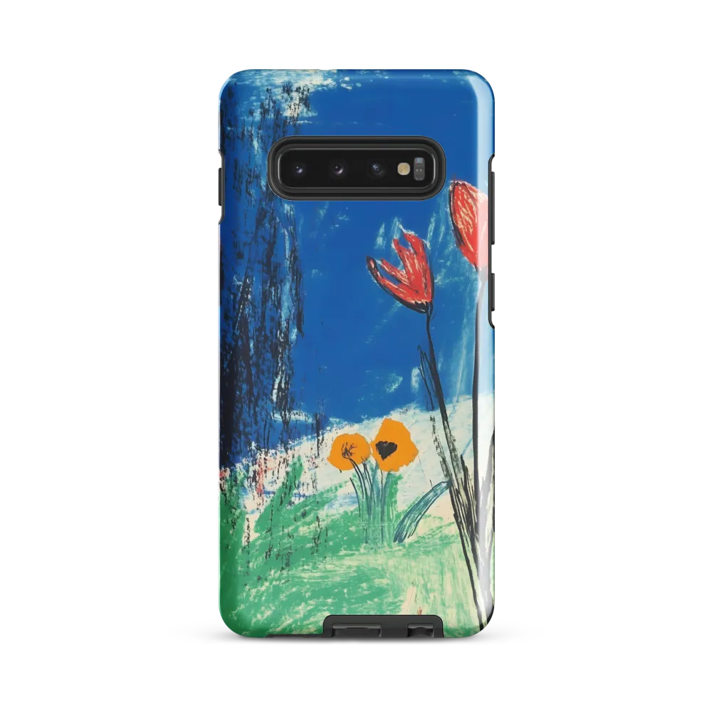 Joyful Blossoms in Blue | Phone Case |  S10 Plus | Tough Case | Glossy