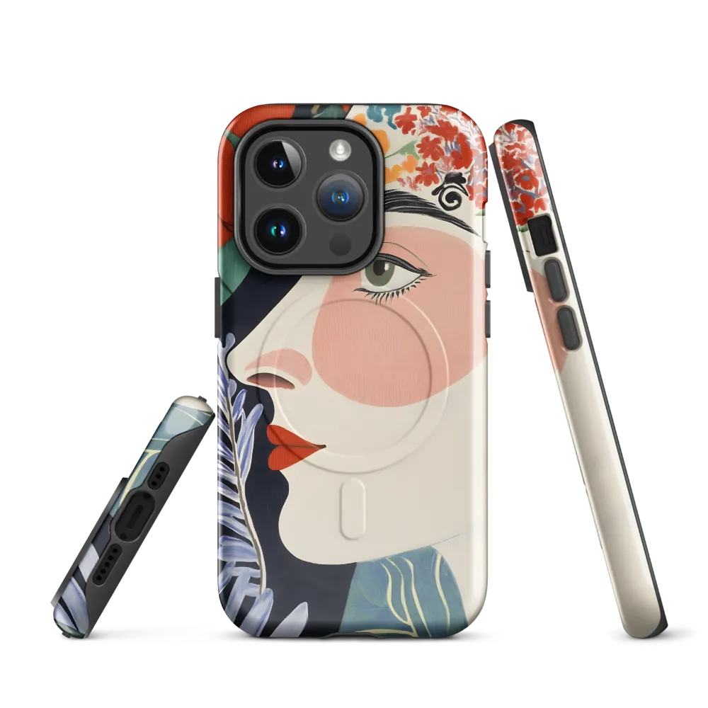 Floral Serenade: A Modern Portrait
