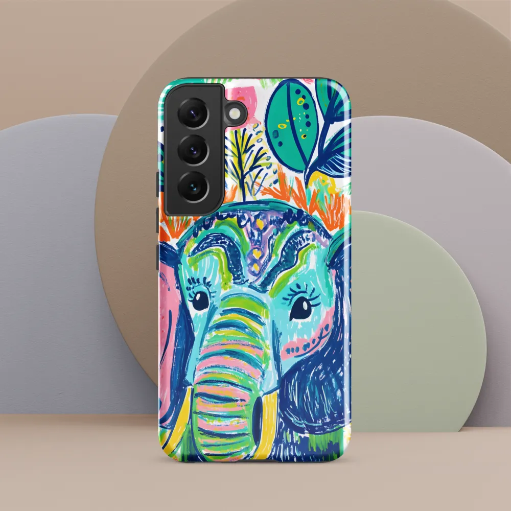 Striped Trunk — Elephant Portrait