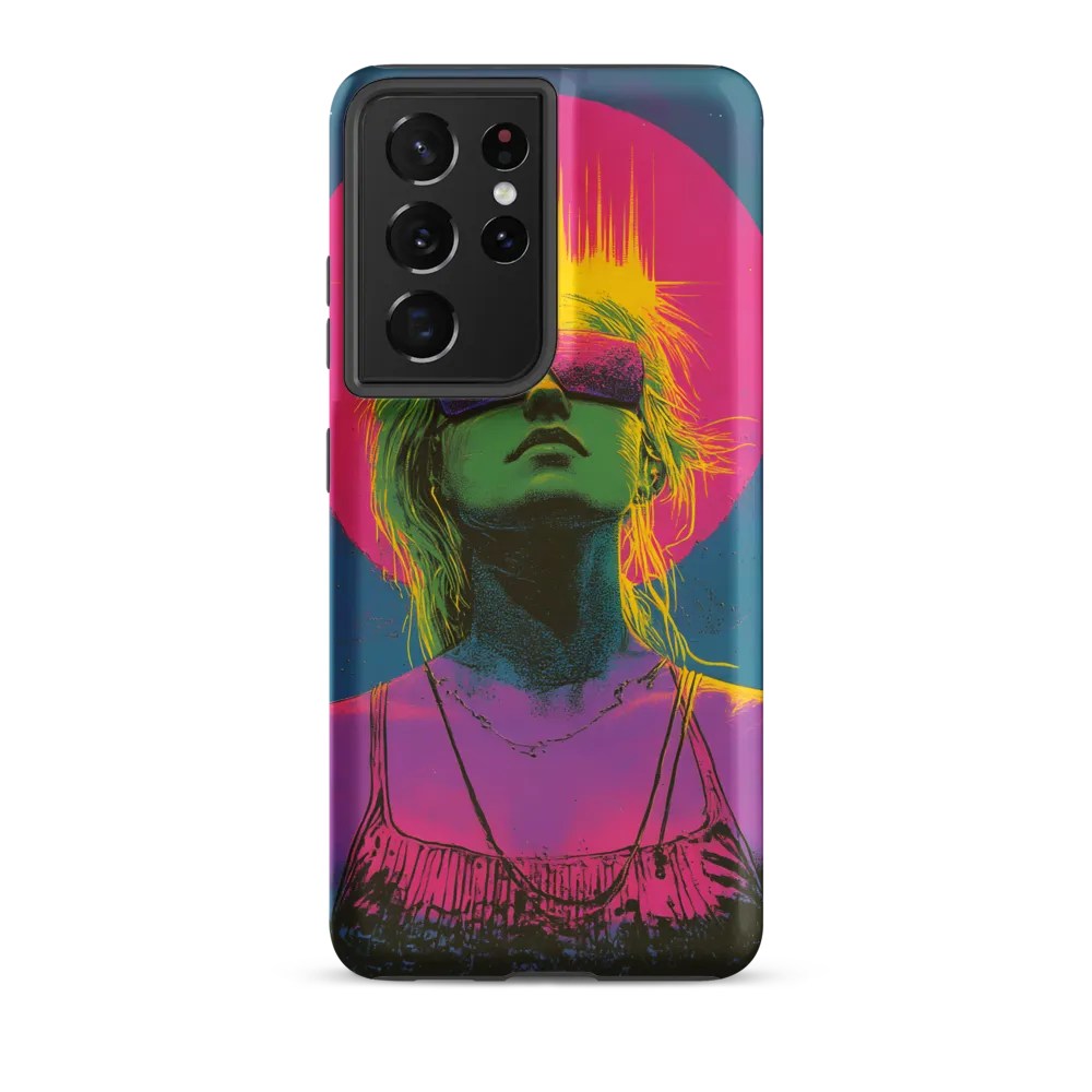 Neon Dreams: Portrait of a Modern Muse | Phone Case |  S21 Ultra | Tough Case | Matte