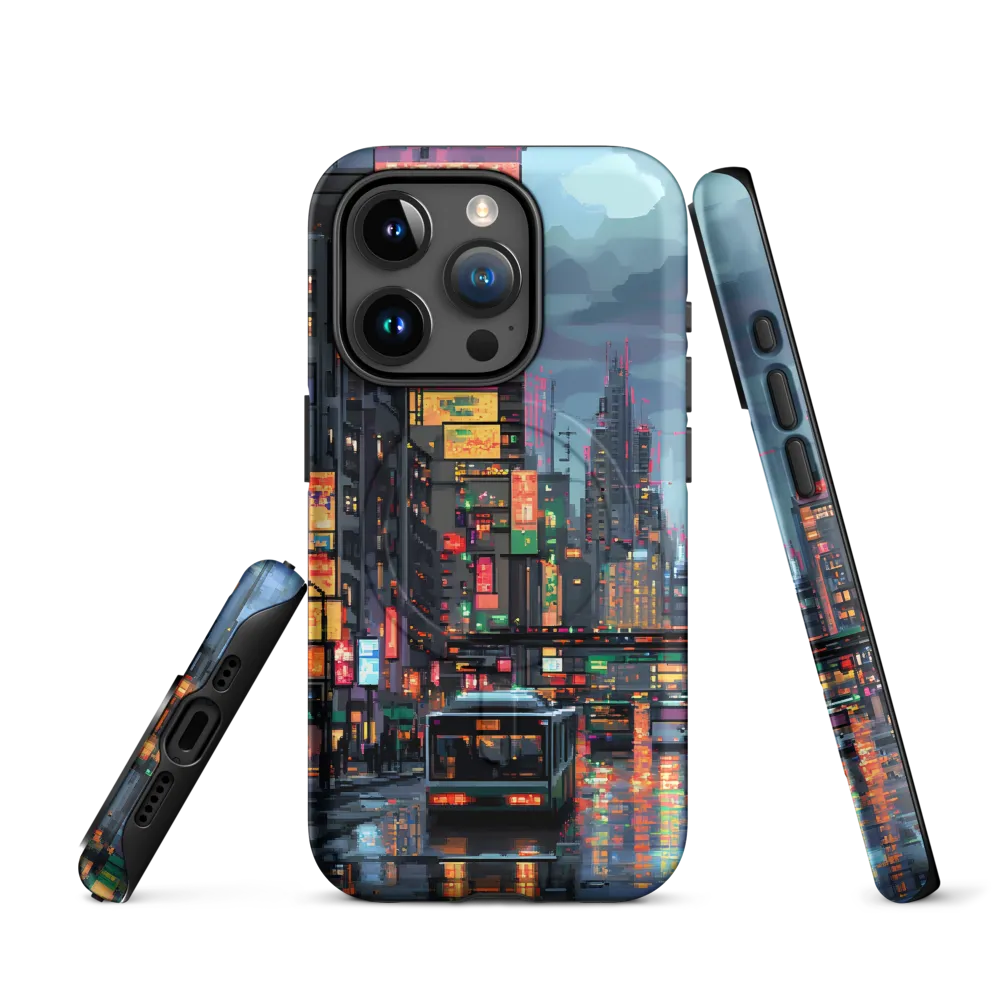 Neon Dreams: A Pixelated Urban Night