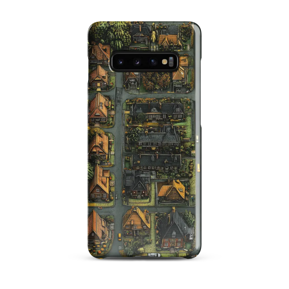 Aerial Serenity: The Charm of Suburban Life | Phone Case |  S10 Plus | Snap Case | Glossy