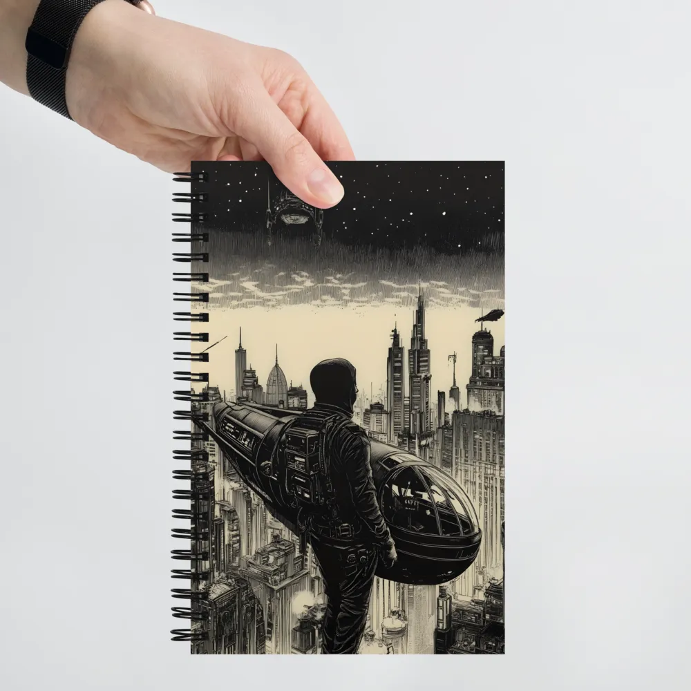 Pilot of the Dystopian Skies | Spiral Notebook