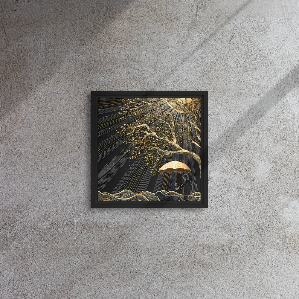 Under the Golden Sun 
 Canvas with Black Frame | 12″x 12″