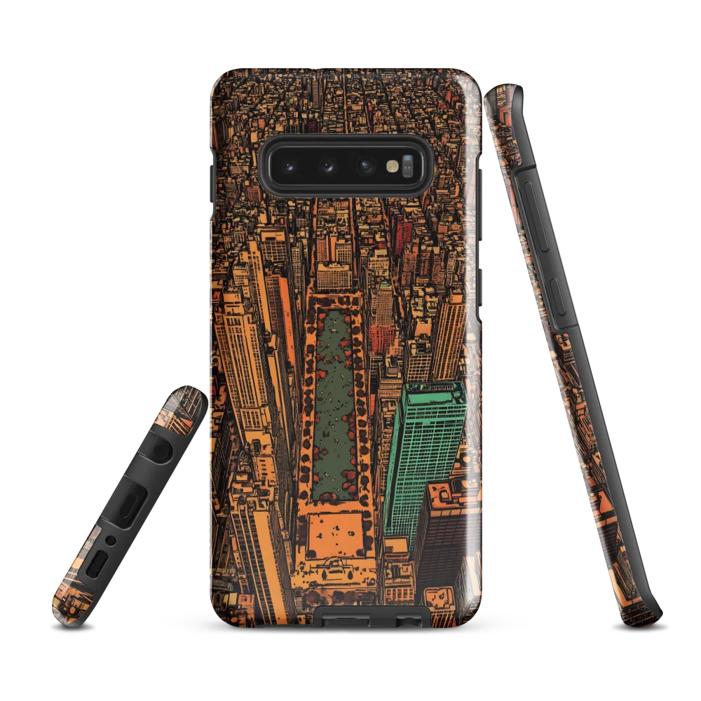 Urban Oasis: Aerial View of City Life | Phone Case |  S10 Plus | Tough Case | Glossy