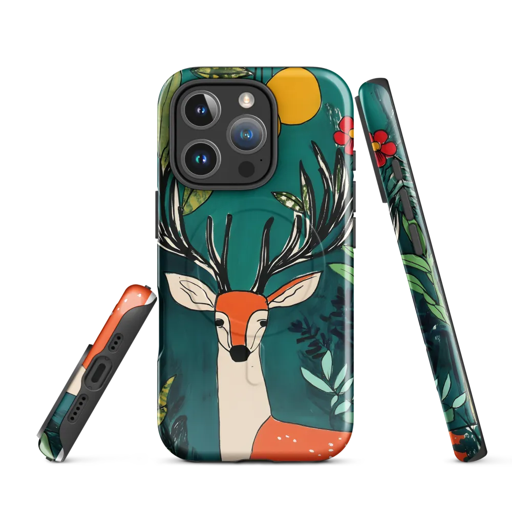 Nature's Embrace: The Majestic Deer | Phone Case |  16 Pro | MagSafe® Tough Case | Glossy