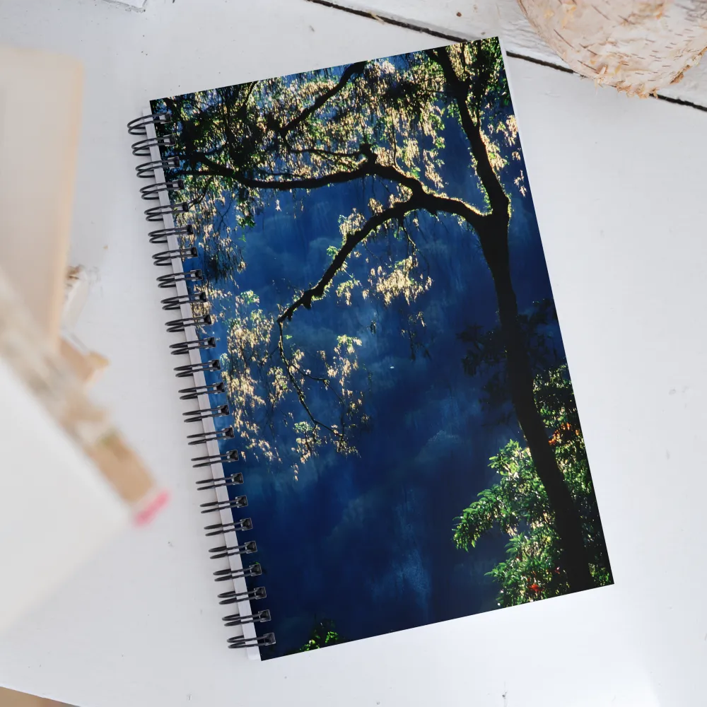 Whispers of Nature: The Silhouette of Serenity | Spiral Notebook