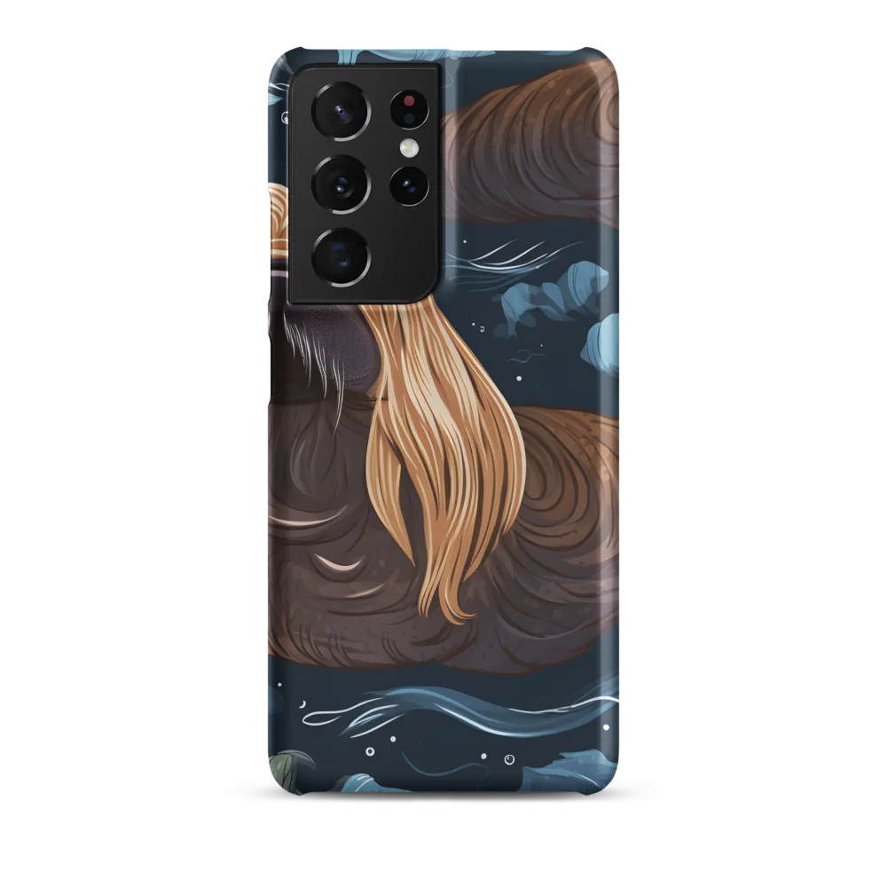 Whimsical Walruses in Deep Blue